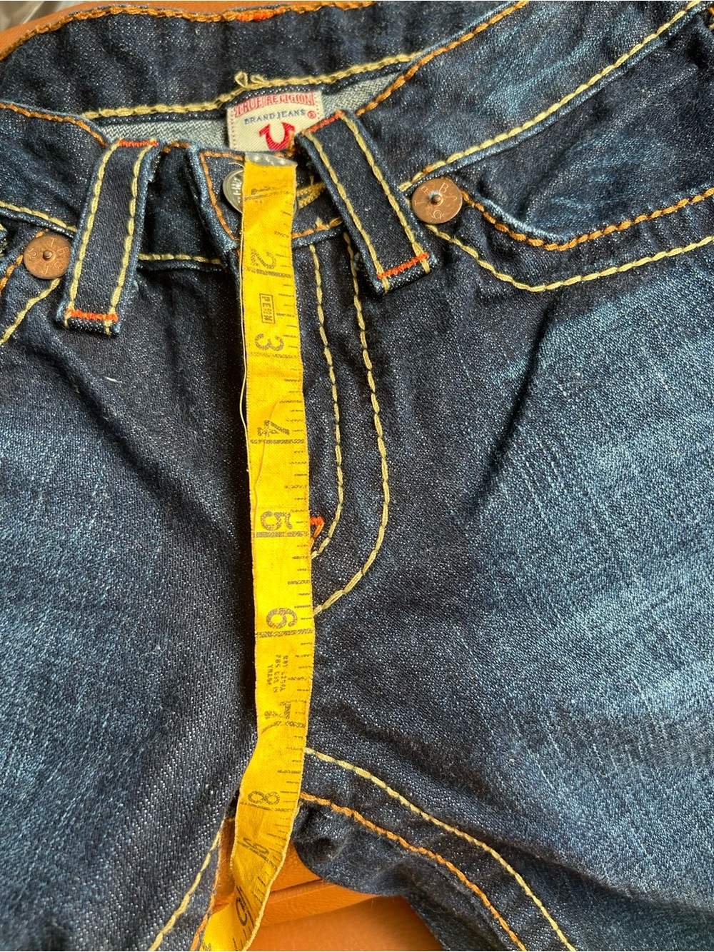True Religion Dark Blue Flare Jeans - Picture 7 of 8